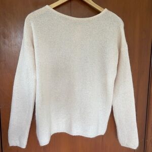 Sezane cardigan mohair sweater, old rose color, size S.